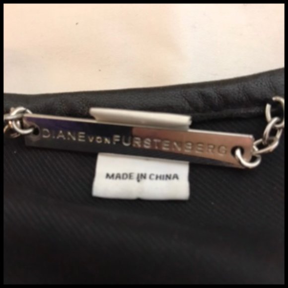 Diane Von Furstenberg Kate Soft Leather Covered With Silver Tone Dome Studs Sz 4 - Picture 10 of 16